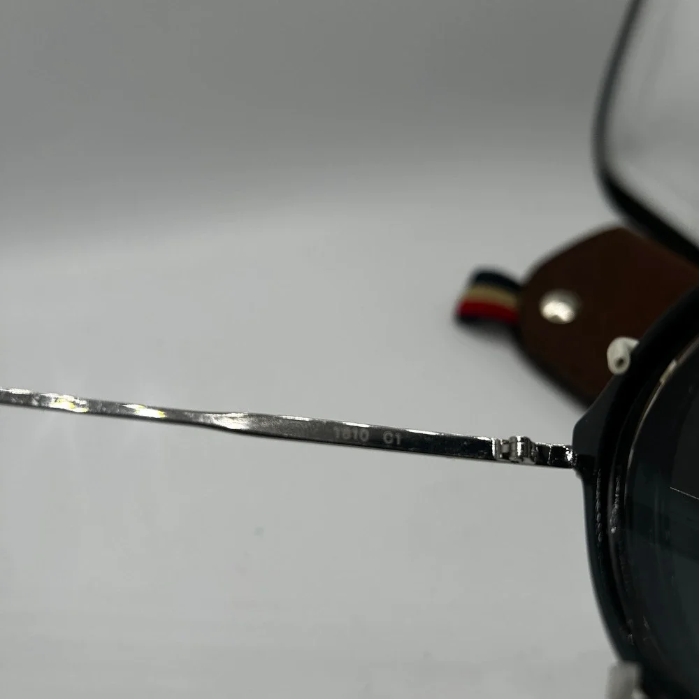 Dubranchet Sunglasses Black Double Lens Clip Round 1810 C1